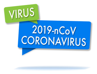 Coronavirus in two bubblesgreen and blue