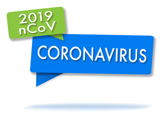 Coronavirus in two bubblesgreen and blue