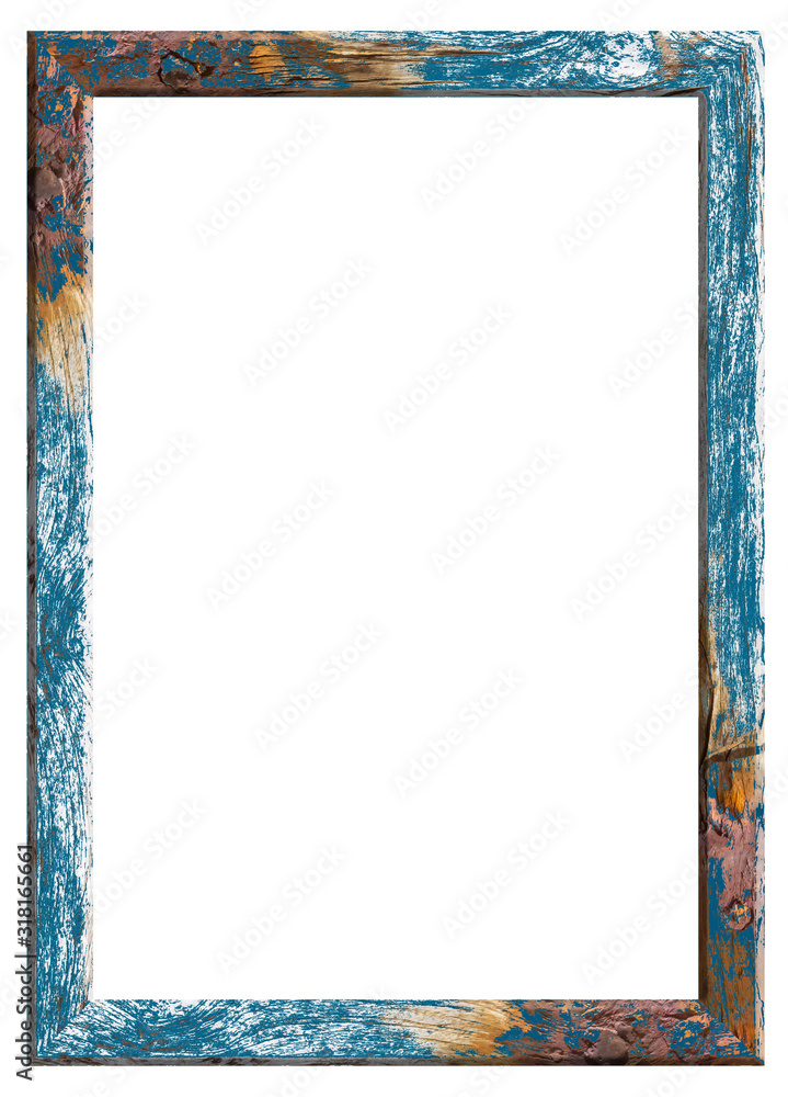 Wall mural blue frame