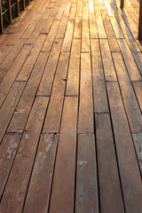 Wooden floor walkway
