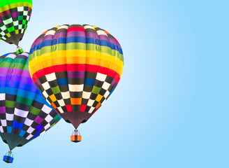 Fototapeta premium colorful hot air balloon against blue sky