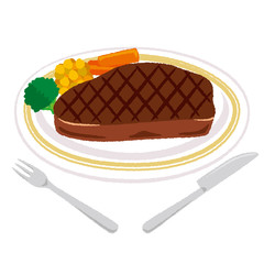 ビーフステーキのイラスト