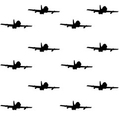 Military fighter jet seamless pattern