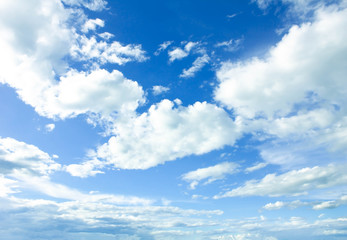 Naklejka na ściany i meble blue sky with white clouds background.