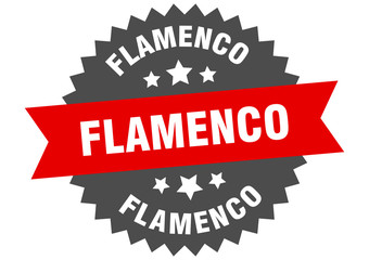 flamenco sign. flamenco circular band label. round flamenco sticker