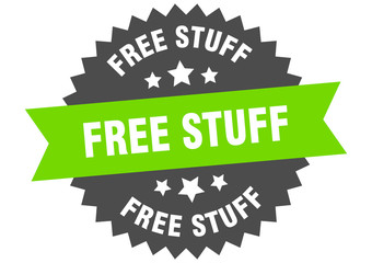 free stuff sign. free stuff circular band label. round free stuff sticker