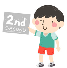 Kid Boy Second Sign Illustration