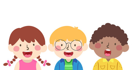 Kids Open Your Mouth Illustration