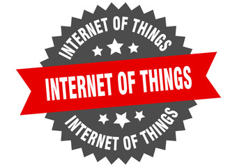 internet of things sign. internet of things circular band label. round internet of things sticker