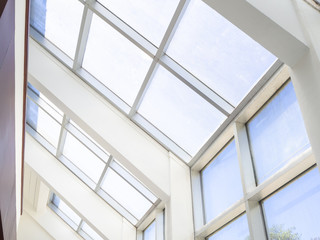 architecture background photo, internal structure of glass roof