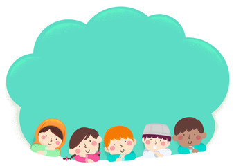 Kids Day Dream Together Illustration