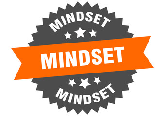mindset sign. mindset circular band label. round mindset sticker
