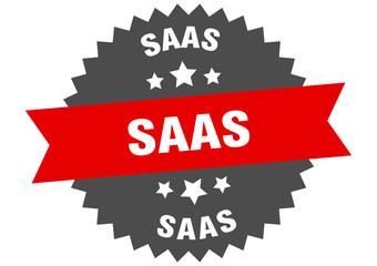 saas sign. saas circular band label. round saas sticker