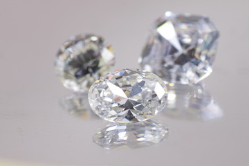 Close up shot of beautiful color zircon diamond beads for jewelry