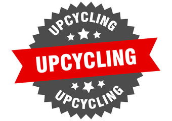 upcycling sign. upcycling circular band label. round upcycling sticker