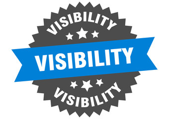 Fototapeta premium visibility sign. visibility circular band label. round visibility sticker