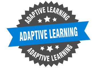 adaptive learning sign. adaptive learning circular band label. round adaptive learning sticker