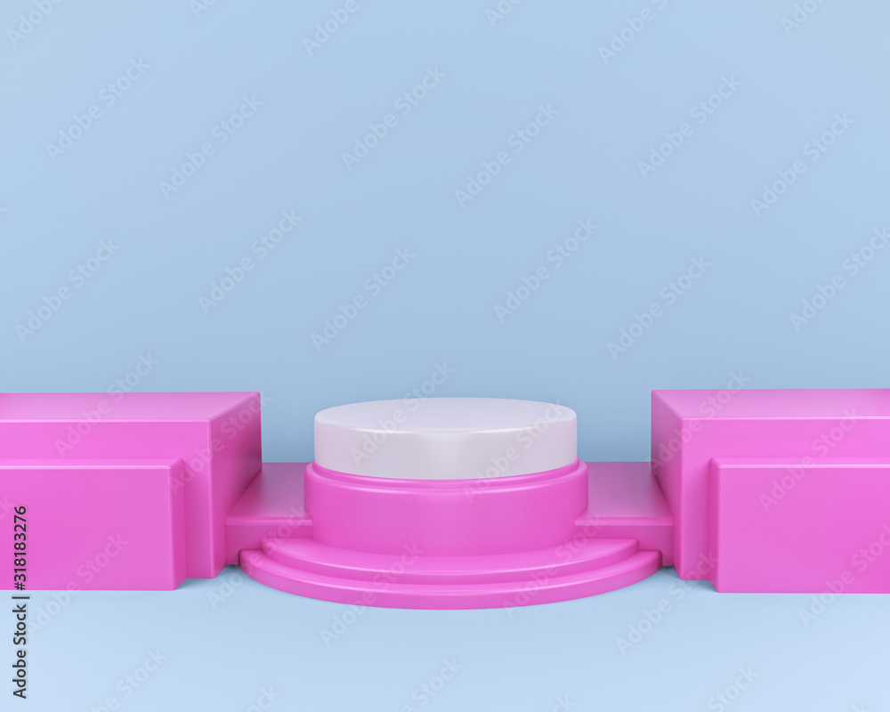 Aufkleber minimal style background with blank podium for social media banners, promotion, website. abstract ob