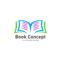 Book Logo design Template. Book icon logo concept vector