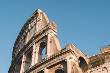 The Colosseum in Rome, Italy.