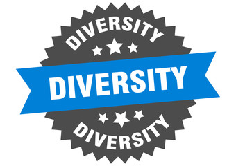 diversity sign. diversity circular band label. round diversity sticker