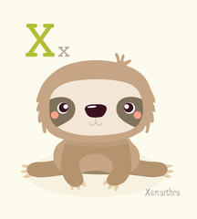 Cute Animal Alphabet Series A-Z for kids education. .