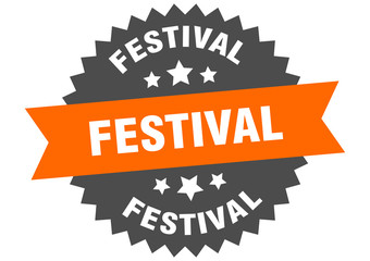 festival sign. festival circular band label. round festival sticker