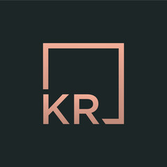 Letter K S Logo design with square frame line art. business consulting concept. studio,room,group icon. Suitable for business, consulting group company. - vector