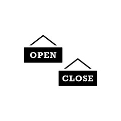 Open close signage icon trendy