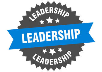 leadership sign. leadership circular band label. round leadership sticker