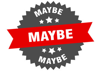 maybe sign. maybe circular band label. round maybe sticker