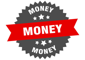 money sign. money circular band label. round money sticker