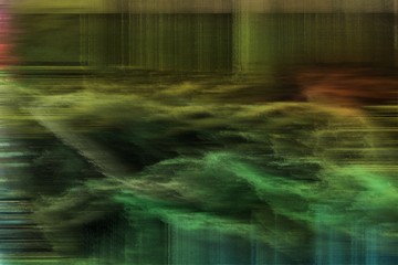 abstract background with digital bad destroyed noise and very dark green, moderate green and dark khaki colors