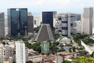 Fototapeta na wymiar Panoramic view of Rio de Janeiro, Centro, Brazil