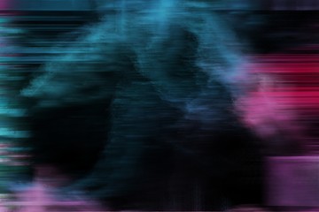 abstract background with futuristic destroyed noise and very dark blue, antique fuchsia and teal blue colors