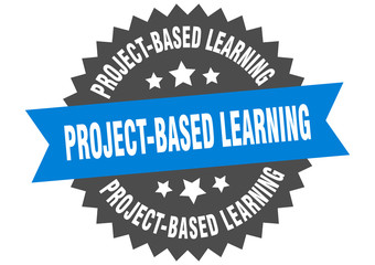 project-based learning sign. project-based learning circular band label. round project-based learning sticker