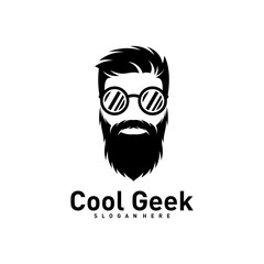 Social Geek Logo design template. Geek vector design icon. Illustration