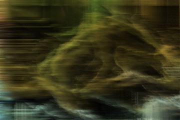abstract background with digital bad destroyed noise and very dark green, dark sea green and dark olive green colors