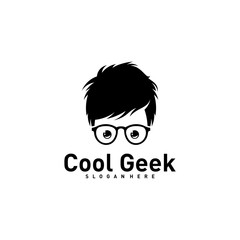 Social Geek Logo design template. Geek vector design icon. Illustration