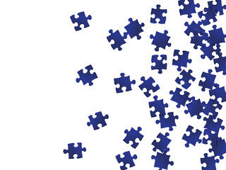 Game crux jigsaw puzzle dark blue pieces vector 