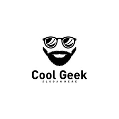 Social Geek Logo design template. Geek vector design icon. Illustration