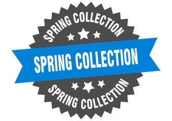 spring collection sign. spring collection circular band label. round spring collection sticker