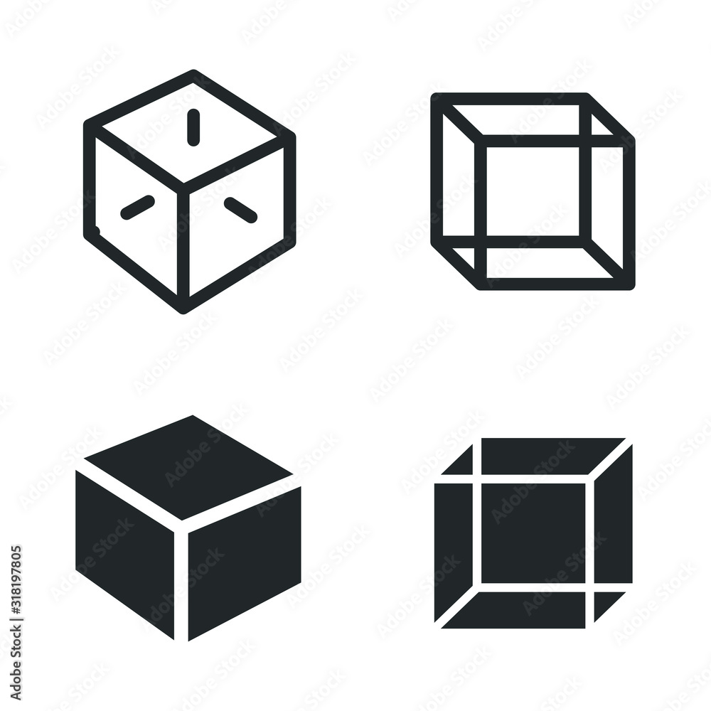 Leinwandbilder box icon template color editable. box symbol vector sign isolated on white background illustration f