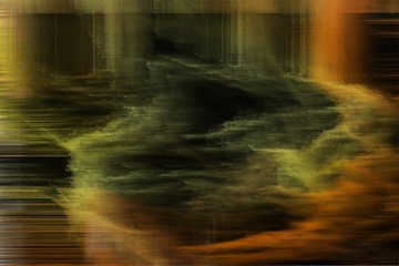 Fototapeta premium abstract background with digital screen broken damaged noise and very dark green, peru and brown colors