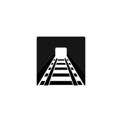 Railway logo , vector icon illustration
