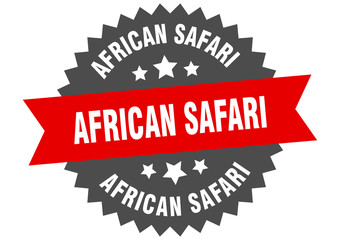 Obraz premium african safari sign. african safari circular band label. round african safari sticker