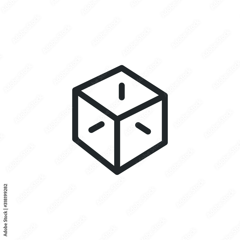Leinwandbilder box icon template color editable. box symbol vector sign isolated on white background illustration f