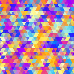 Seamless geometric abstract pattern in low poly style. Vector image.