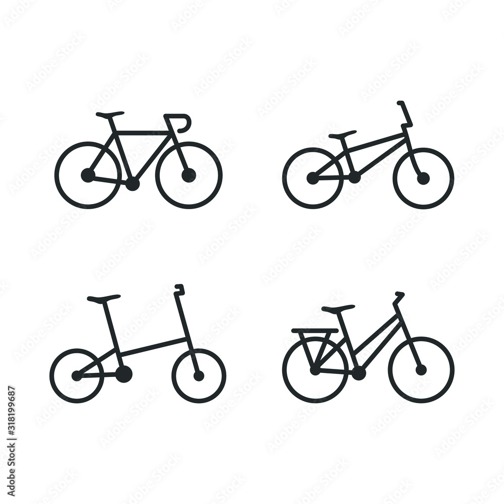 Poster bicycle icon template color editable. bike symbol vector sign isolated on white background illustrat