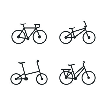 Bicycle icon template color editable. Bike symbol vector sign isolated on white background illustration for graphic and web design.